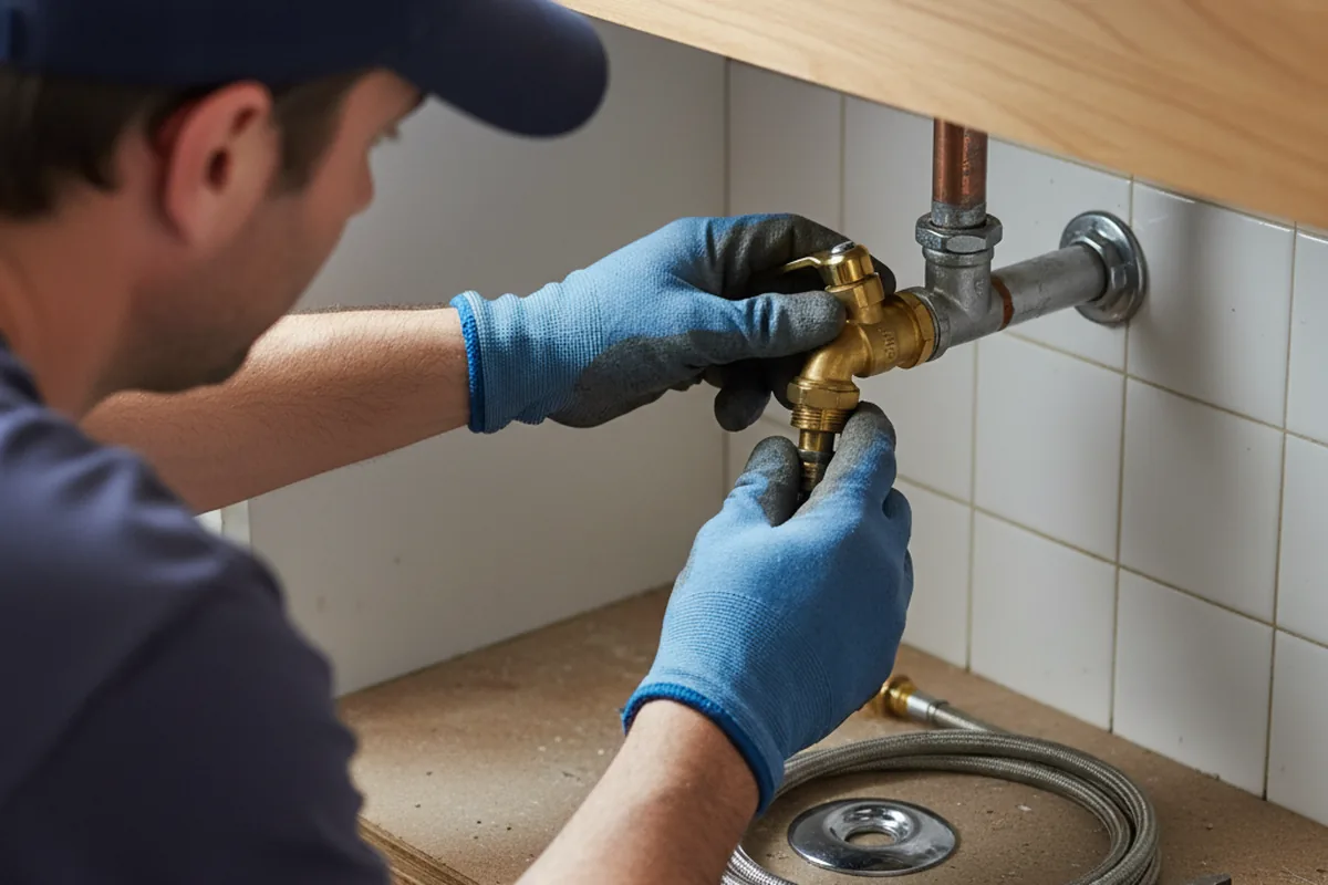 Shutoff valve and fitting work during Emergency Plumbing in Dayton